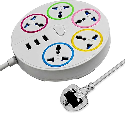 Pametna kružna produžna utičnica sa USB punjačima