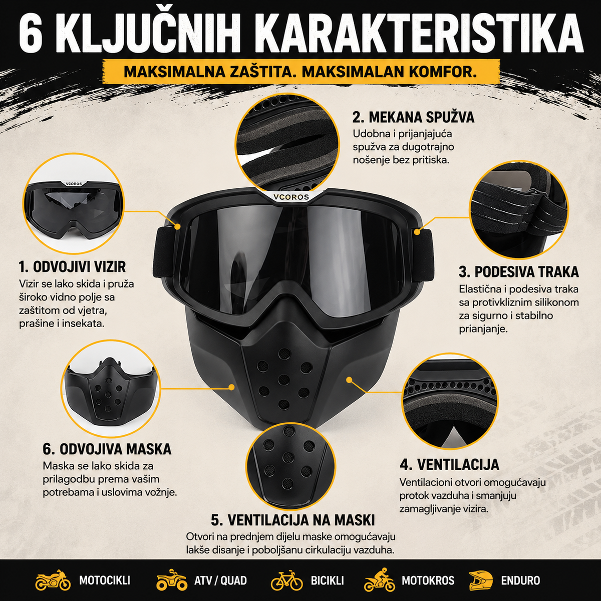 Black Phantom™ Moto Zaštitni Set