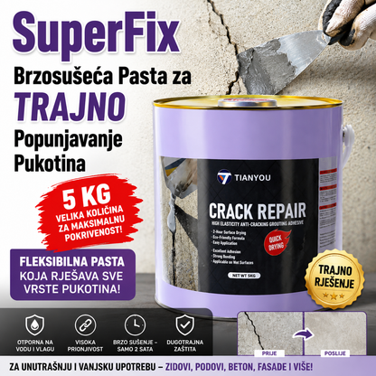 SuperFix - Brzosušeća Pasta za TRAJNO Popunjavanje Pukotina