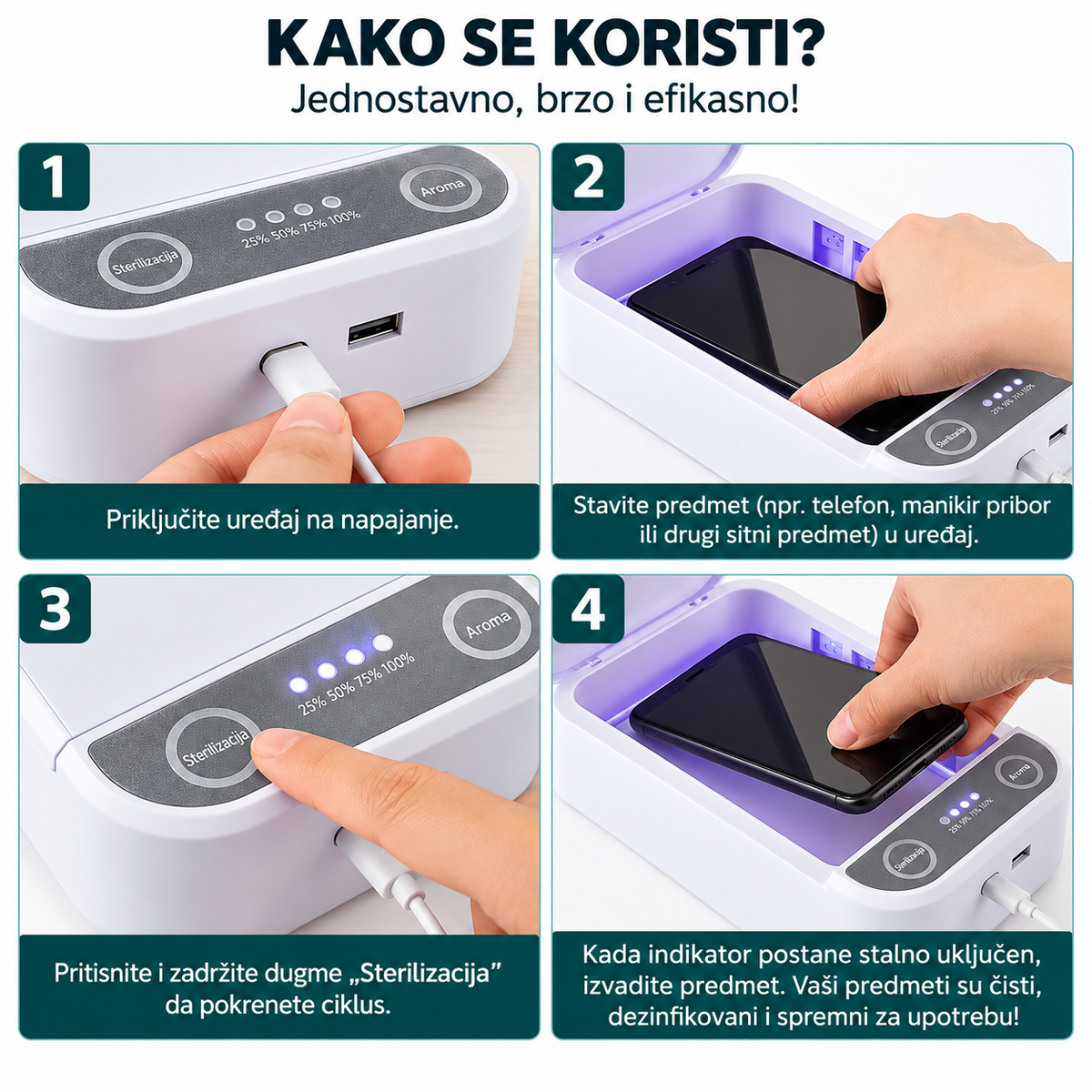 MultiClean 2u1 Višenamjenski Sterilizator + Aroma Difuzer