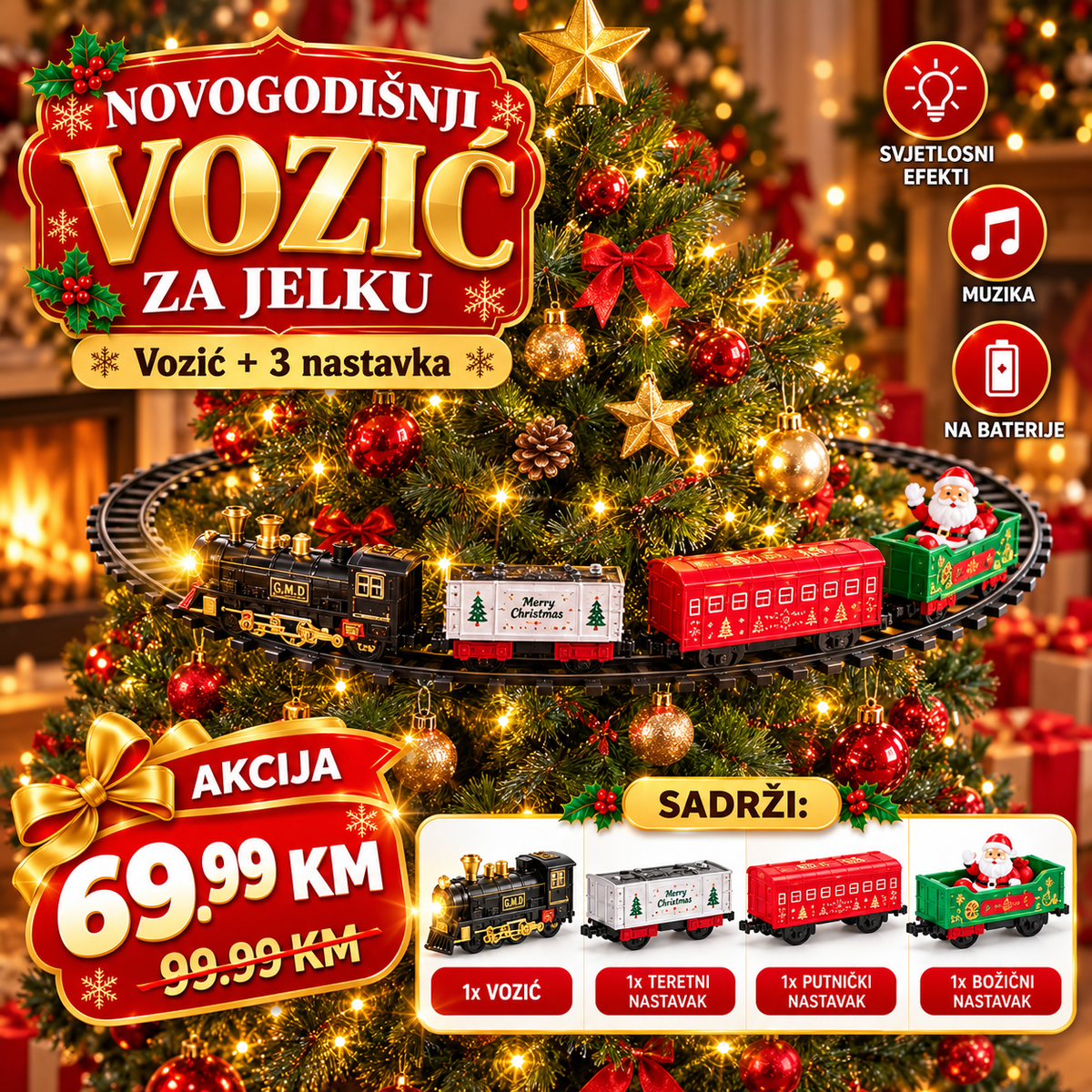 Novogodišnji Vozić za Jelku