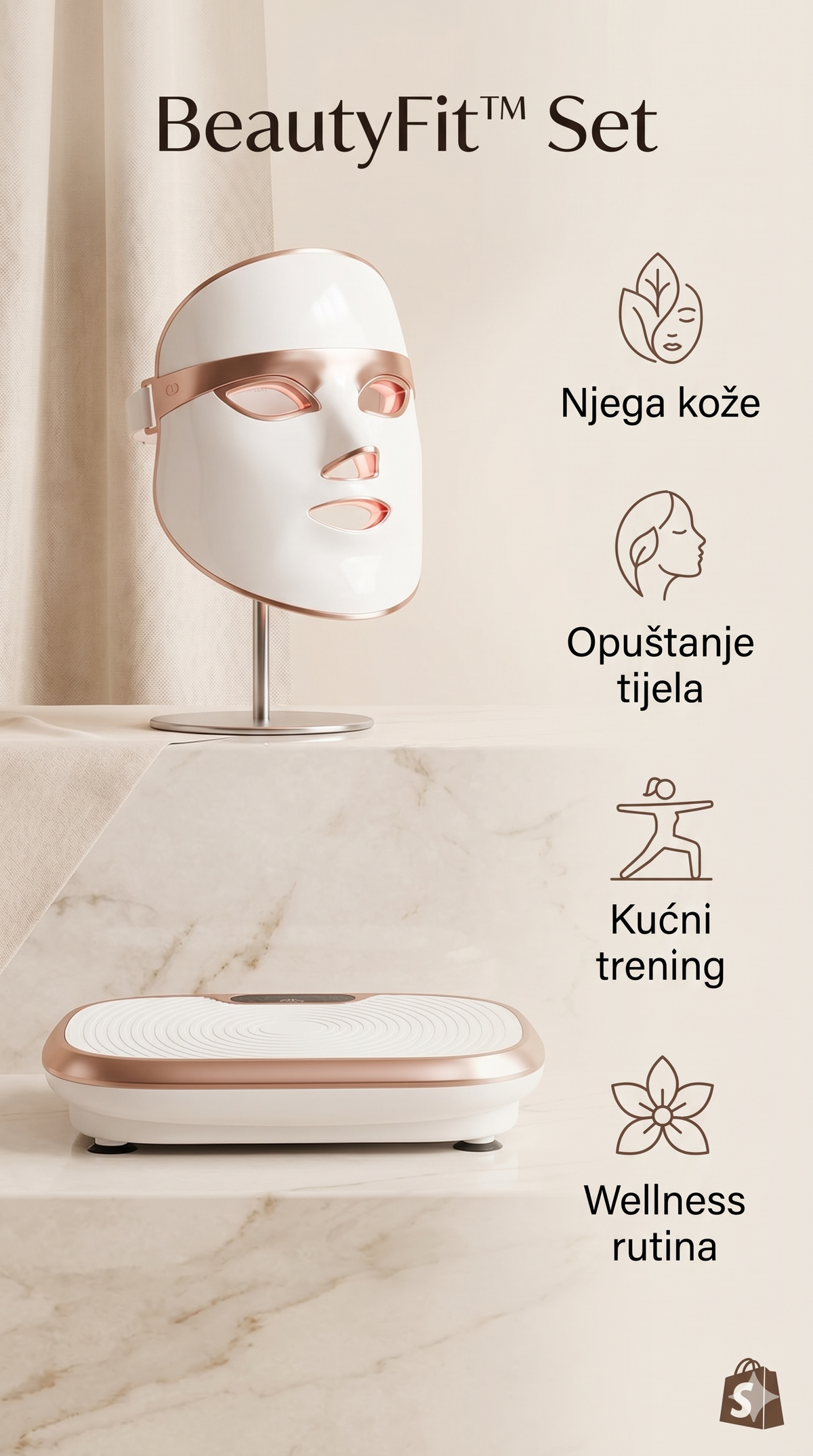 BeautyFit™ Glow & Anti-Aging Set-Njega Lica i Trening kod Kuće