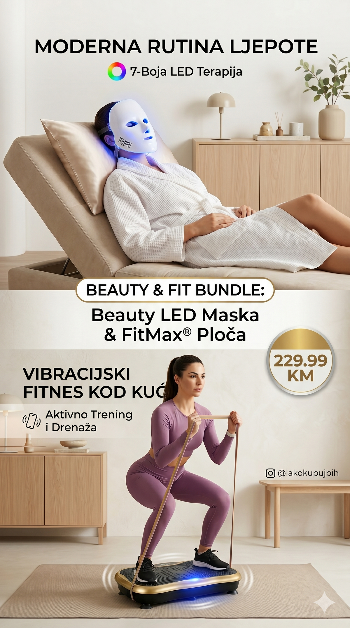 BeautyFit™ Glow & Anti-Aging Set-Njega Lica i Trening kod Kuće