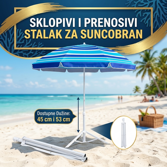 Sklopivi i Prenosivi Stalak za Suncobran