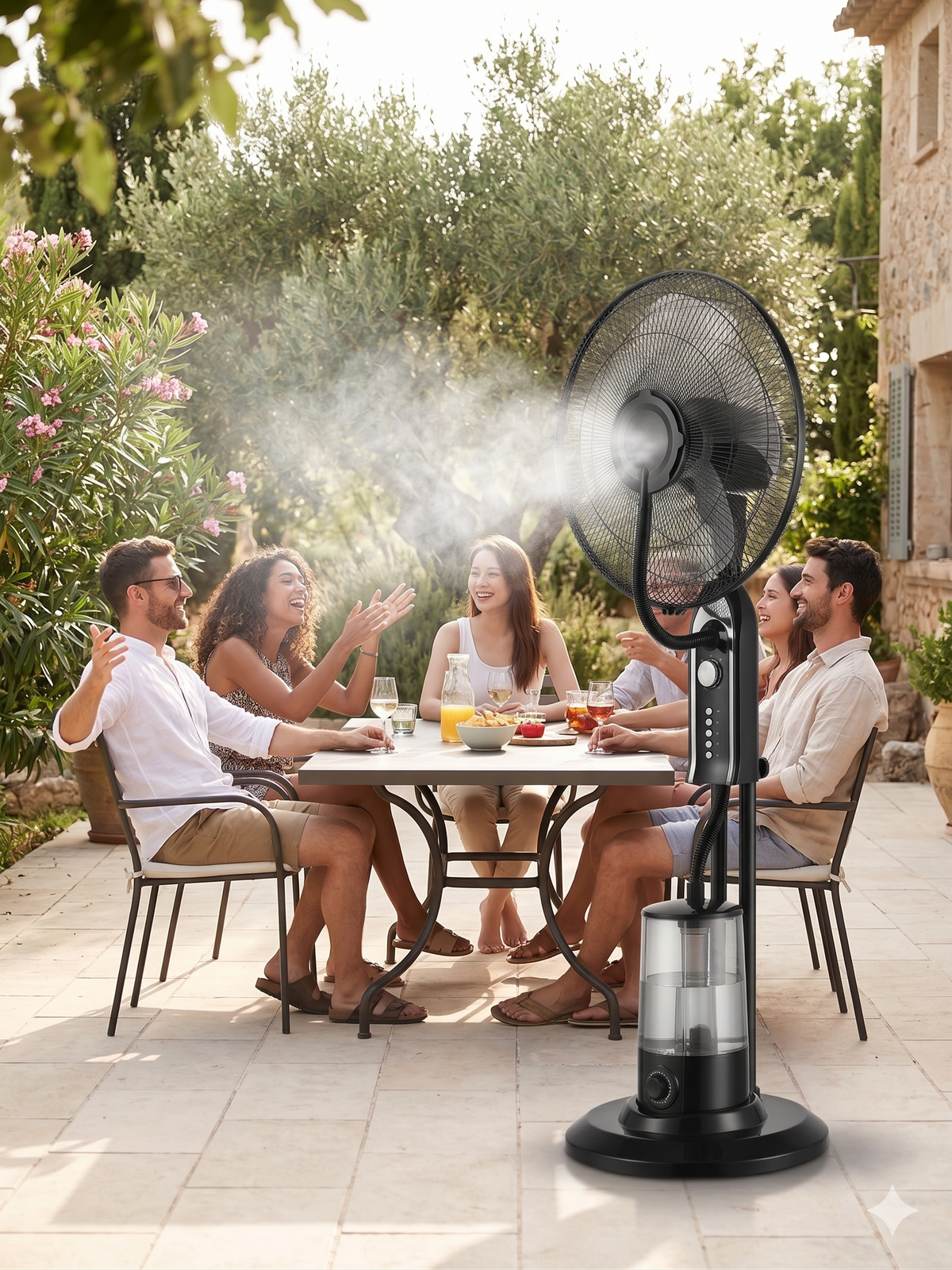 Premium Podni Ventilator sa Vodenom Maglom i Daljinskim Upravljačem