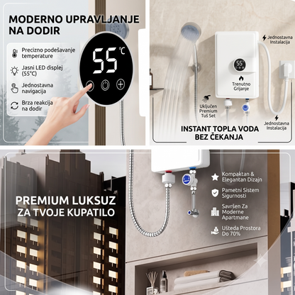 AquaSmart Touch - Pametni protočni bojler sa LED ekranom
