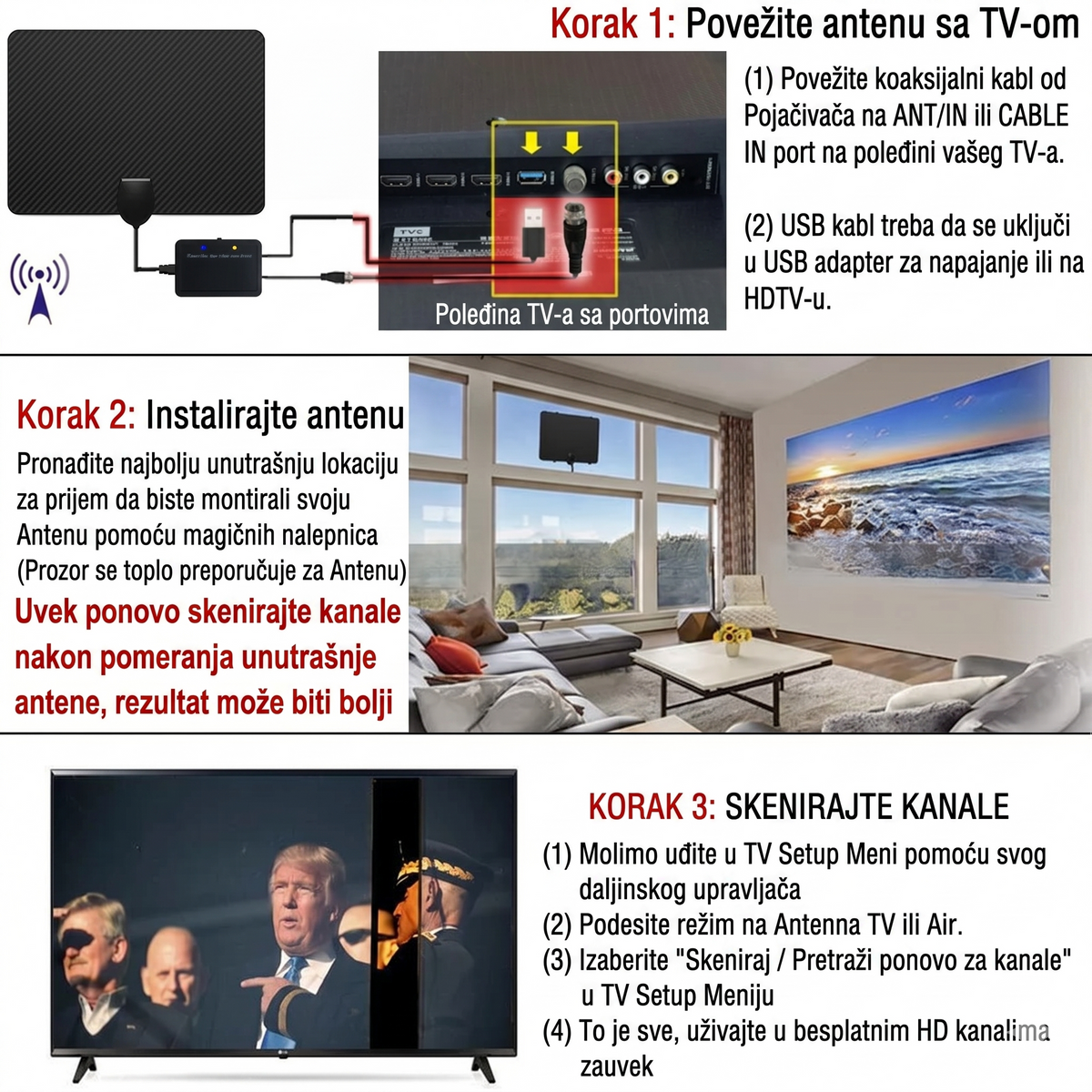 DIGITALNA TV SOBNA ANTENA - FULL HD