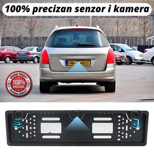 Ram za tablice sa HD kamerom i parking senzorom