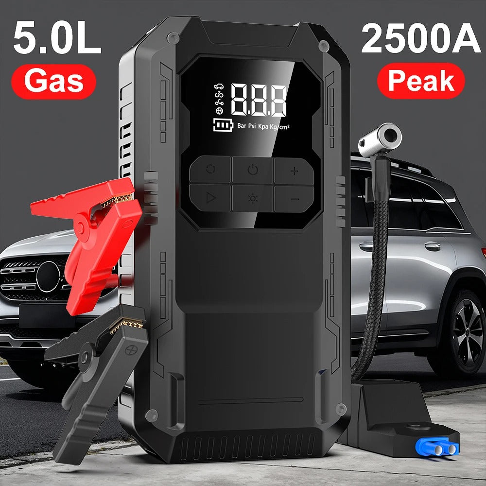 POWERMAX 2500A – Multi-Funkcionalni Starter + Kompresor + Power Bank + Lampa