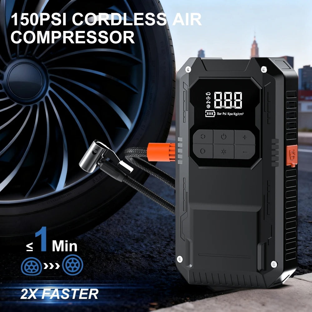 POWERMAX 2500A – Multi-Funkcionalni Starter + Kompresor + Power Bank + Lampa