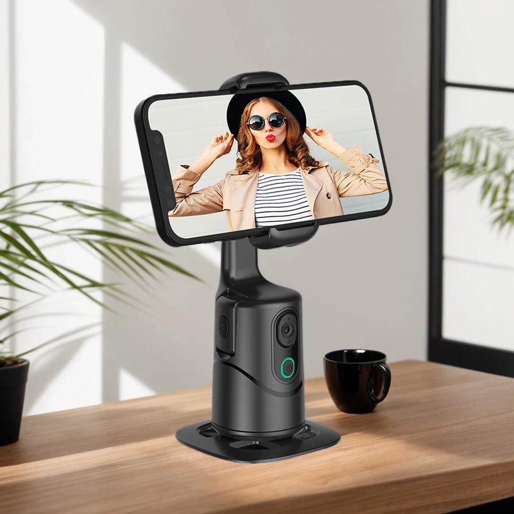 Pametni Selfie Držač za Telefon sa Automatskim Praćenjem – 360° Rotacija