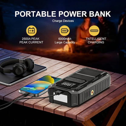 POWERMAX 2500A – Multi-Funkcionalni Starter + Kompresor + Power Bank + Lampa