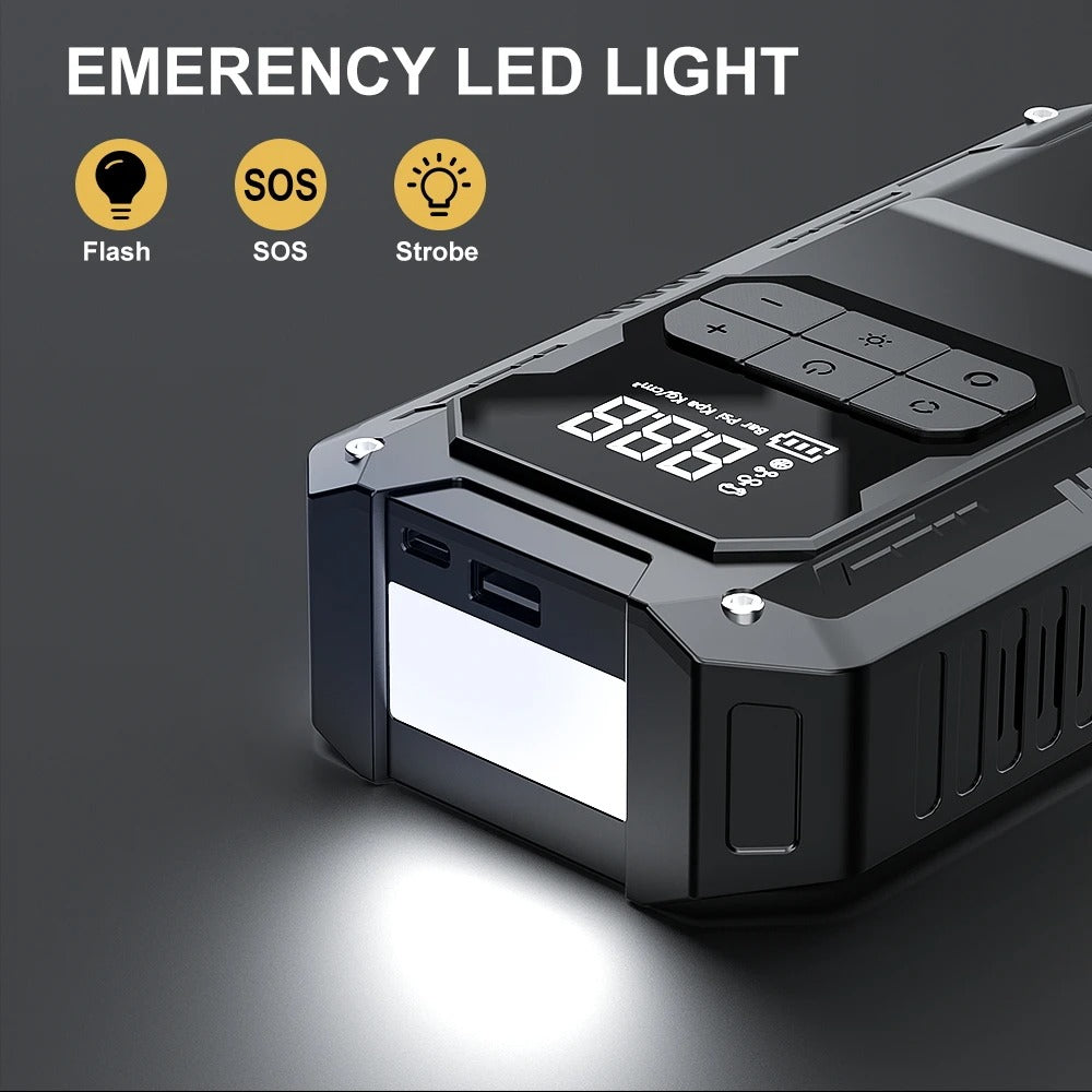 POWERMAX 2500A – Multi-Funkcionalni Starter + Kompresor + Power Bank + Lampa