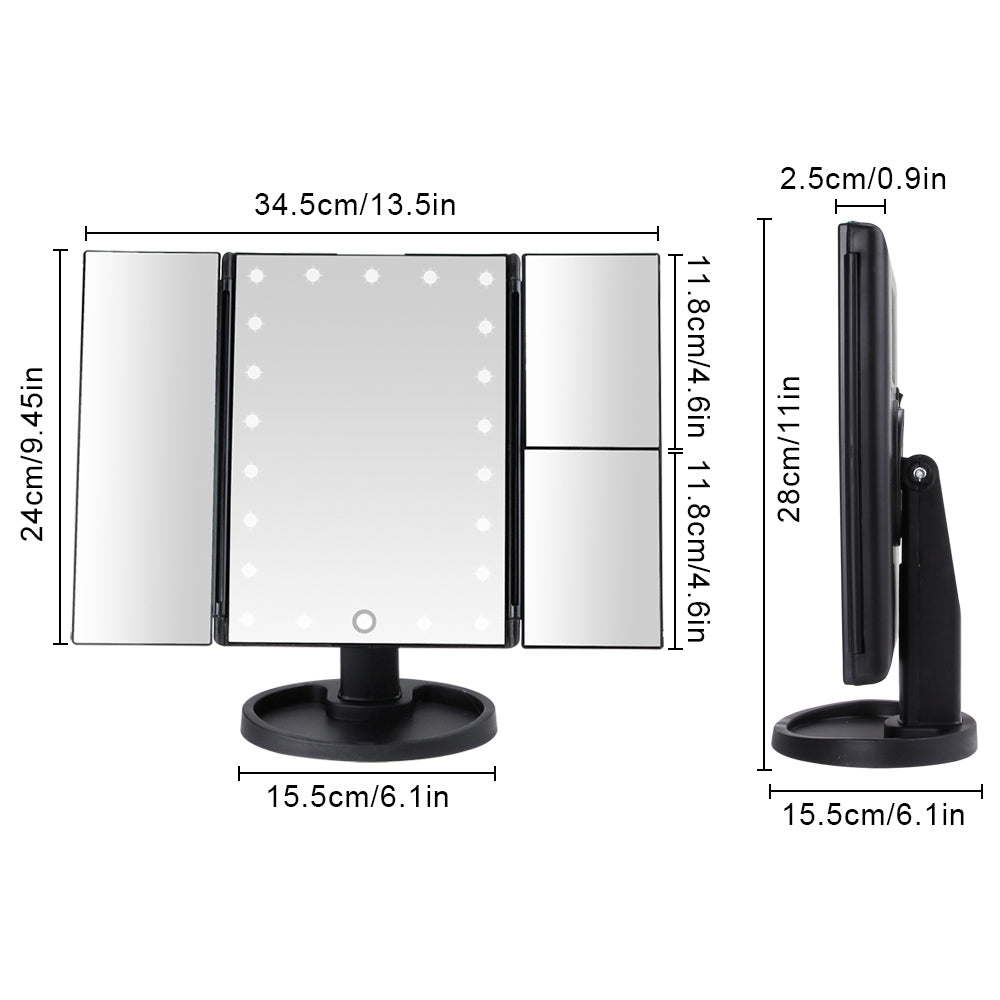 Lumi LED Ogledalo za Šminkanje + Beauty Ogledalo GRATIS